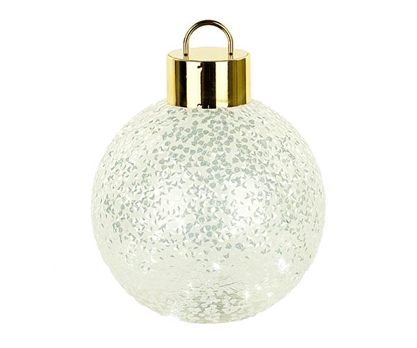 SFERA BIANCA CON LED D.200 MM