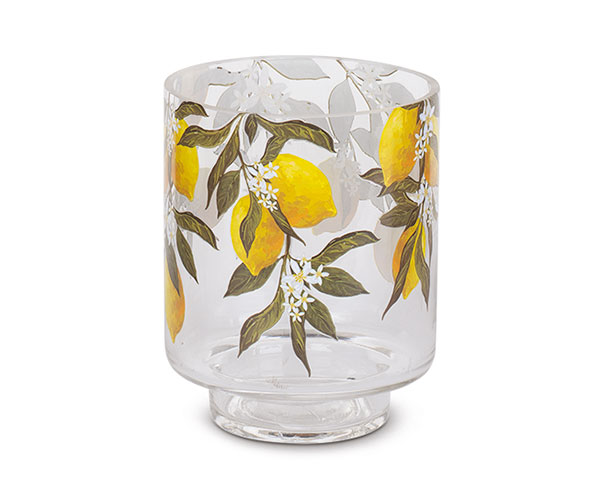 VASO/PORTACANDELA VETRO LIMONI