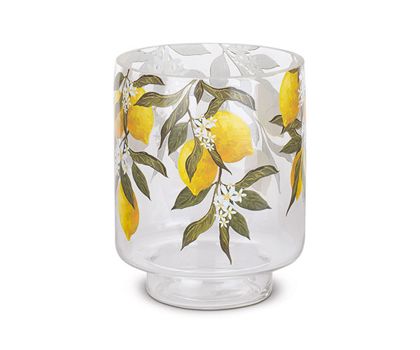 VASO/PORTACANDELA VETRO LIMONI