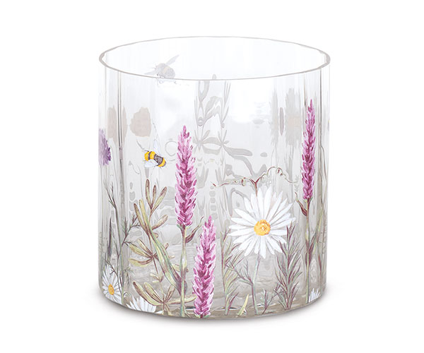 VASO/PORTACANDELA VETRO FIORI