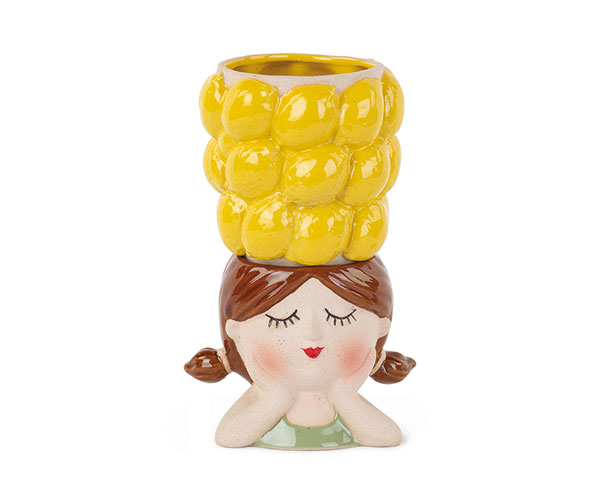 CACHEPOT BAMBINA CON VASO LIMONI