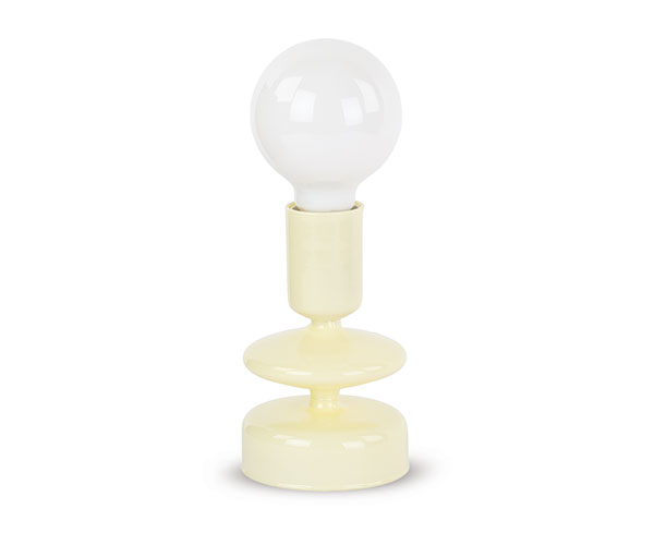 LAMPADA VETRO GIALLA CON SCATOLA
