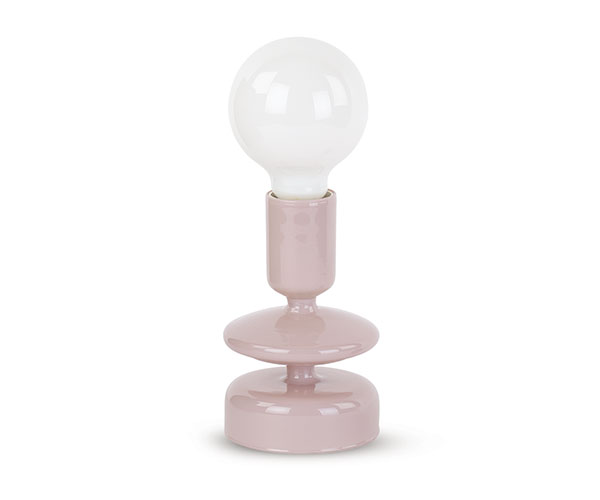 LAMPADA VETRO MALVA CON SCATOLA