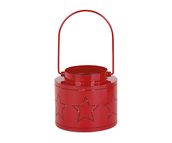 LANTERNA METALLO ROSSA DA APP. D.105XH.95 MM