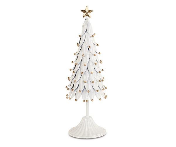 ALBERO METALLO BIANCO/ORO H.350 MM