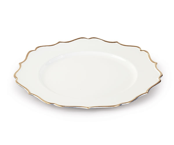 SOTTOPIATTO BIANCO-ORO D.325 MM