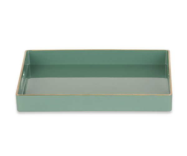 VASSOIO VERDE-ORO 290X220X35 MM