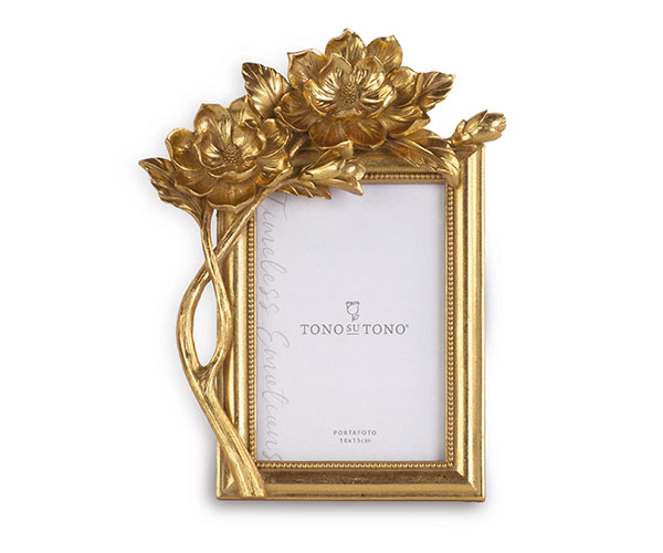 PORTAFOTO FIORI ORO 180X235 MM