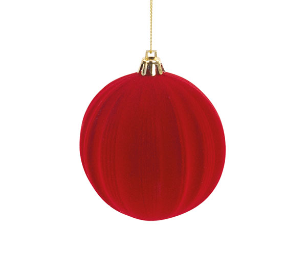 SFERA SPICCHI FLOC.ROSSA APP. D.80 MM