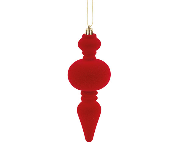 PENDENTE FLOCCATO ROSSO APP. H.170 MM