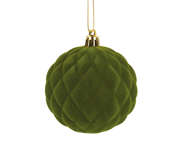 SFERA ROMBI FLOCCATA VERDE APP D.70 MM