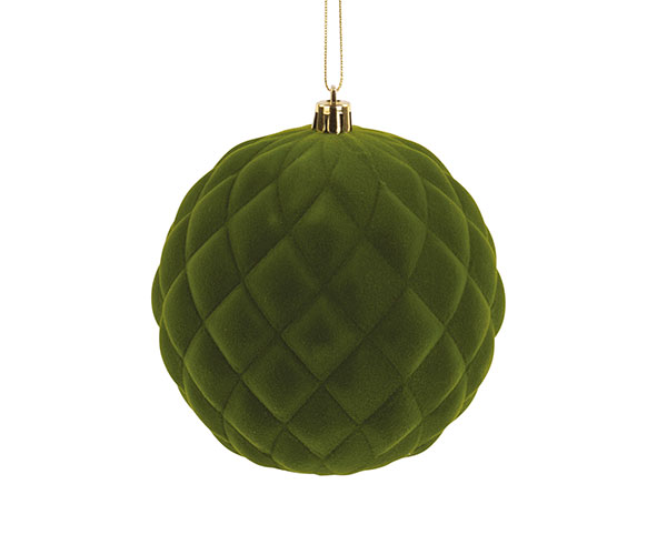SFERA ROMBI FLOC VERDE APP. D.100 MM