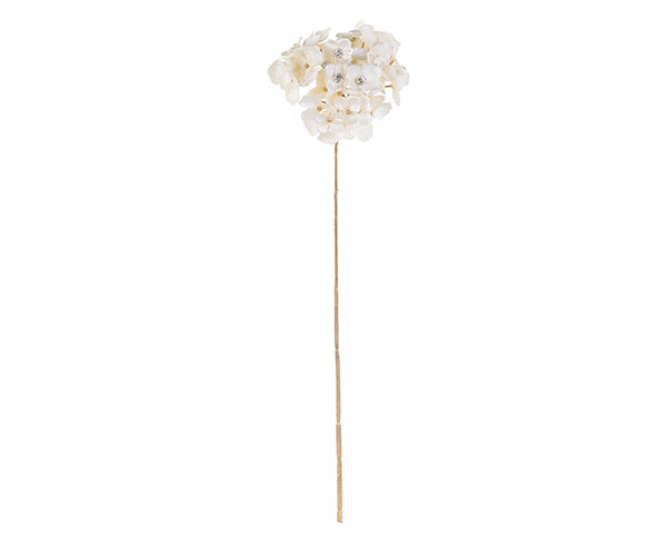ORTENSIA AVORIO-ORO CON STRASS H.620 MM