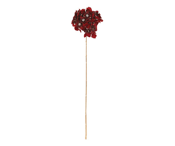 ORTENSIA ROSSA-ORO CON STRASS H.620 MM