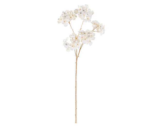 RAMO ORTENSIE AVORIO-ORO CON STRASS H.660 MM