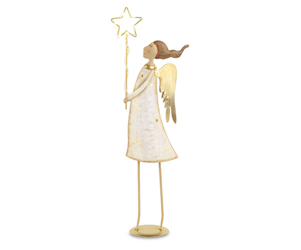 ANGELO METALLO AVORIO-ORO LED H.450 MM