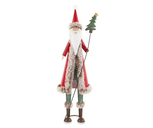 BABBO NATALE METALLO ROSSO/VER H.530 MM