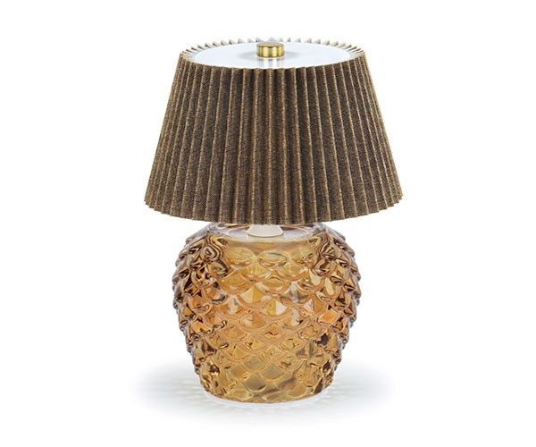 LAMPADA PIGNA MARRONE CON SCATOLA D.135XH.200 MM