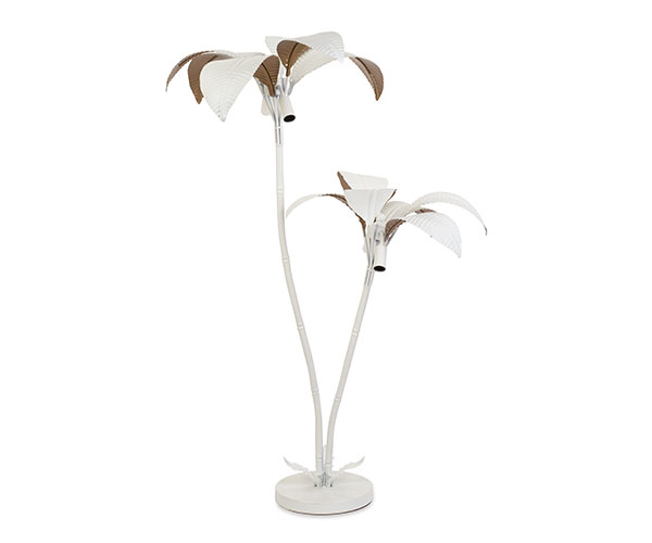 LAMPADA PALMA BIANCA/ORO 830X570XH.1190 MM