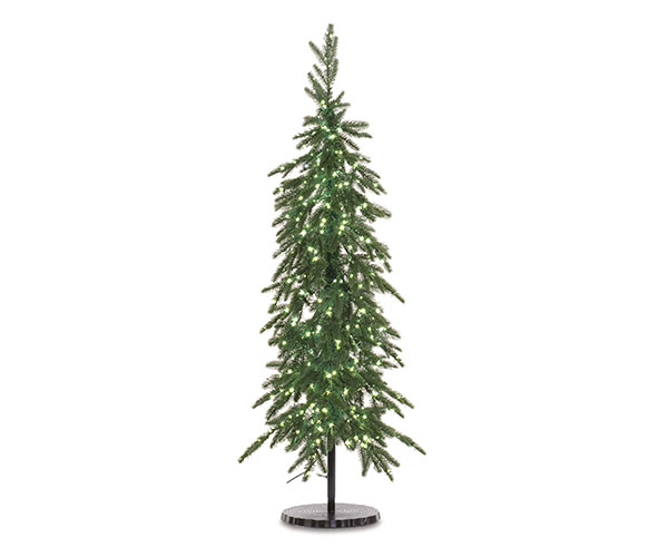 ALBERO LIVIGNO SLIM PE CON 400 LED 411 TIPS  H.1200 D.600 MM