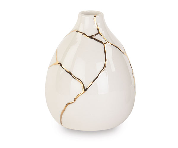 VASO KINTSUGI BIANCO H.120 MM