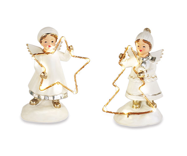 ANGELO BIANCO/ORO CON LED ASS. H.160 MM