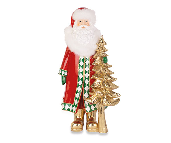 BABBO NATALE SCACCHI VERDI H.360 MM