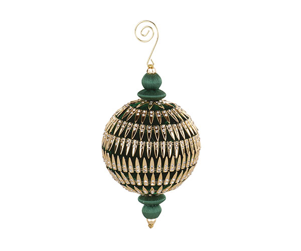 SFERA VELLUTO VERDE-ORO D.100XH.180 MM