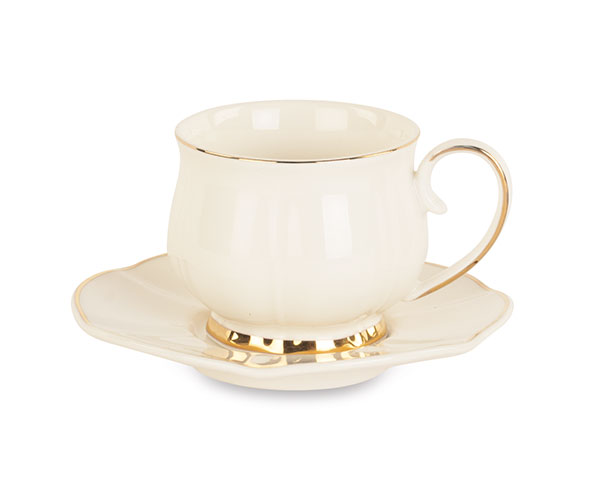 S/6 TAZZINE CAFFÈ BIAN/ORO CON SCAT.d.60/110 100 ML MM