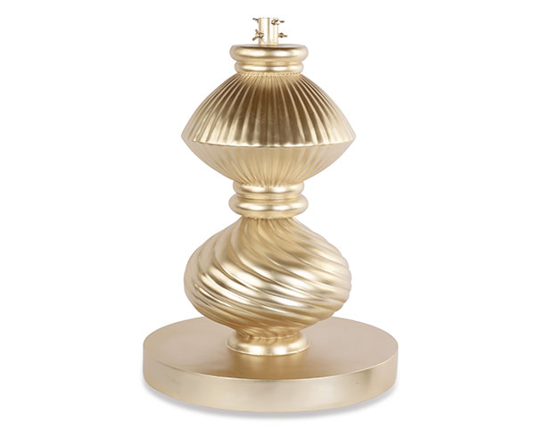COLONNA POLIR.GEOMETR.ORO BASE ALBERO D.500XH.760 MM