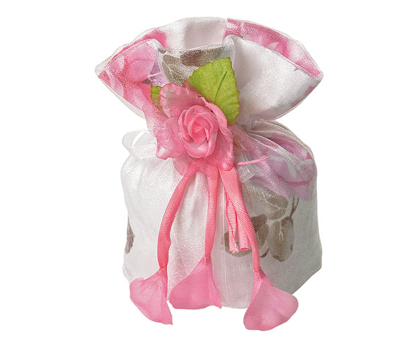 SACCHETTO ROSA CON ROSA