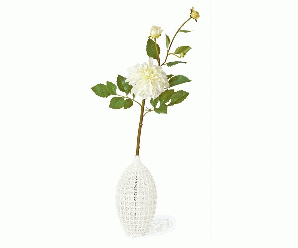 VASO INTRECCIATO BIANCO ø 120X280 MM