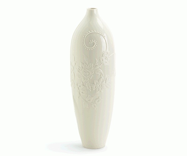 VASO BIANCO RILIEVO H.480 MM