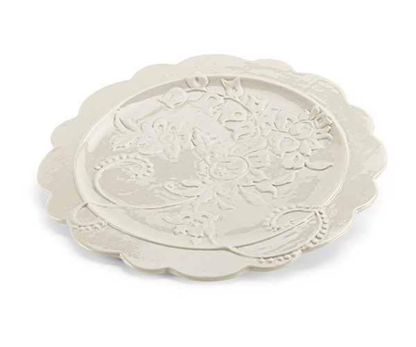 PIATTO BIANCO RILIEVO ø 300 MM