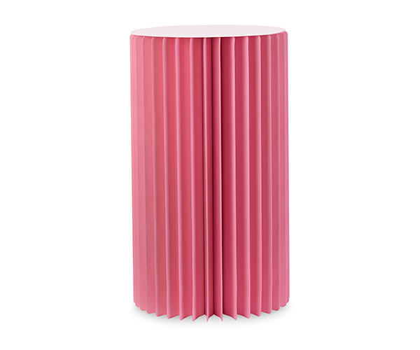 CILIND.CARTA ROSA PIEGH.+VASSOIO