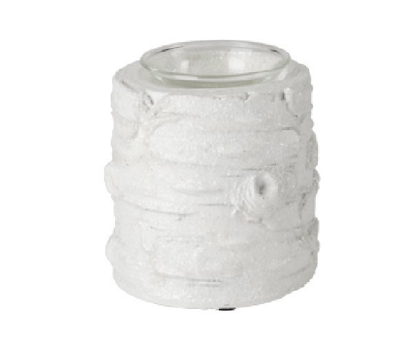 PORTA T-LIGHT CORTECCIA BIANCO D.80XH.90 MM