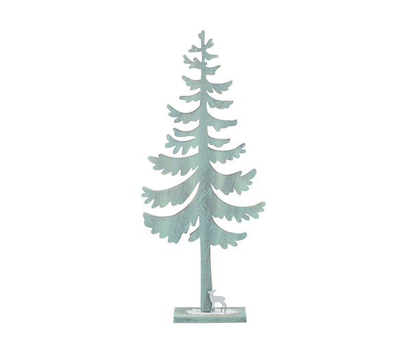 ALBERO LEGNO VERDE CON BAMBI METALLO