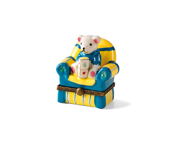 ORSETTO SU POLTRONA PORCELLANA H. 70 MM