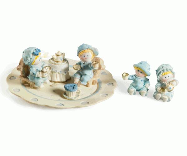 PIATTINO CELESTE C/6 SOGGETTI ø  155 MM