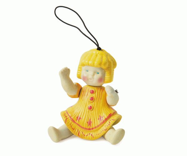 BIMBA GIALLA PORCELLANA H. 100 MM