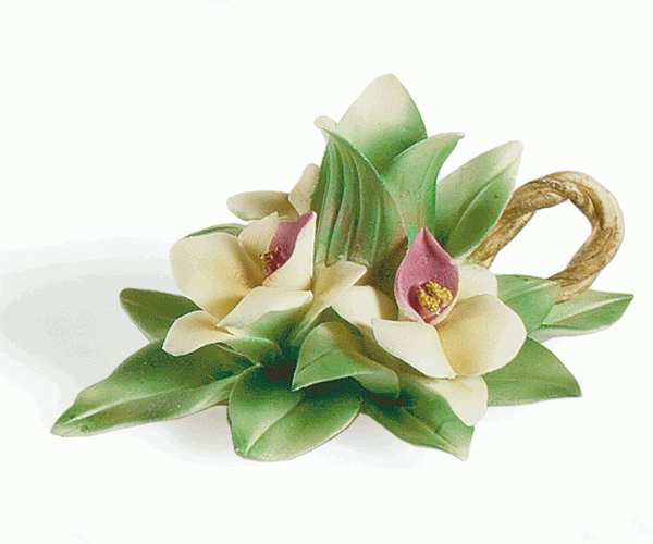 PORTACANDELA C/ORCHIDEA 90X60X60 MM