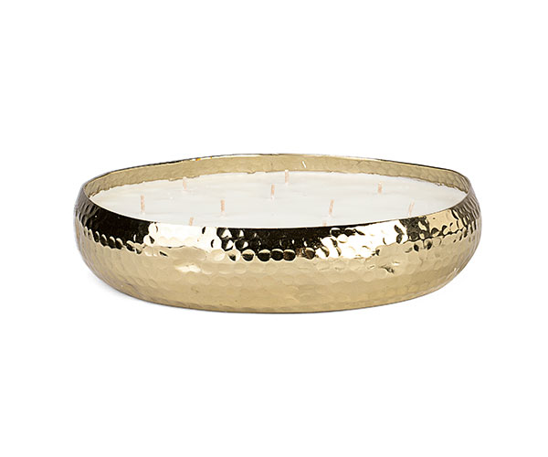 VASO METALLO BUCC.ORO CON CANDELA