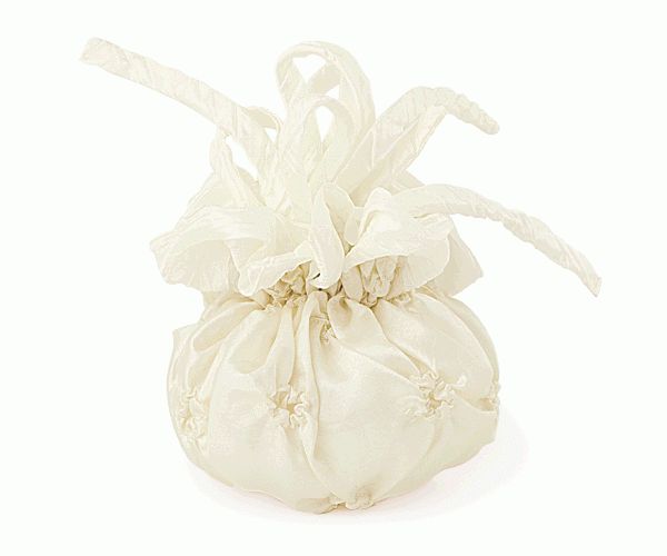 SACCHETTO TAFFETA' AVORIO ø 90 MM