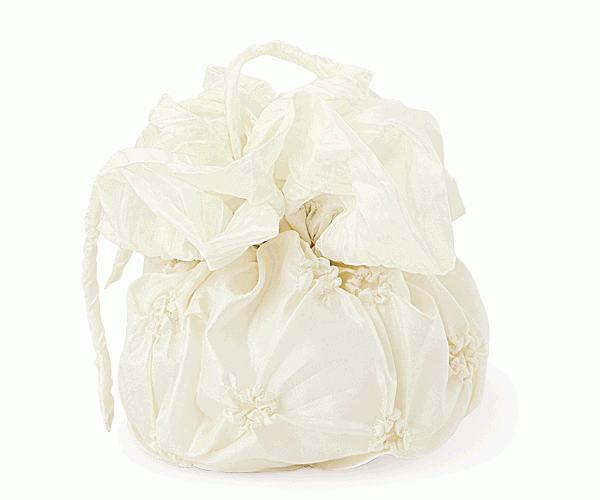 SACCHETTO TAFFETA' AVORIO ø 120 MM