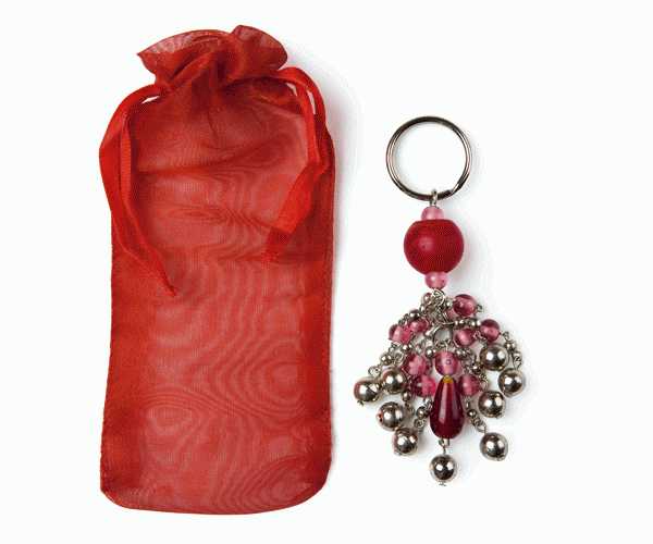 PORTACHIAVI C/SACCHETTO ROSSO H.140 MM