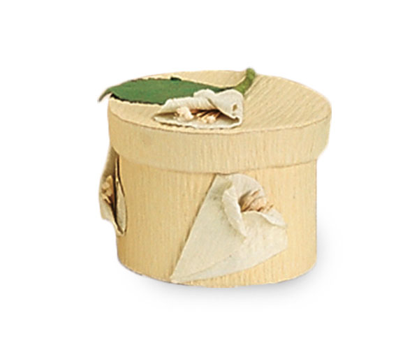 SCATOLA ROTONDA PANNA 50X40 MM