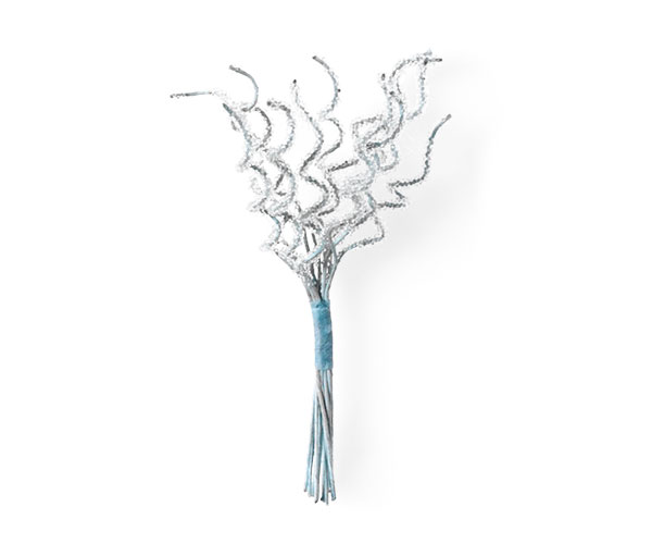 SET 12 RICCIOLI AZZURRI H.80 MM