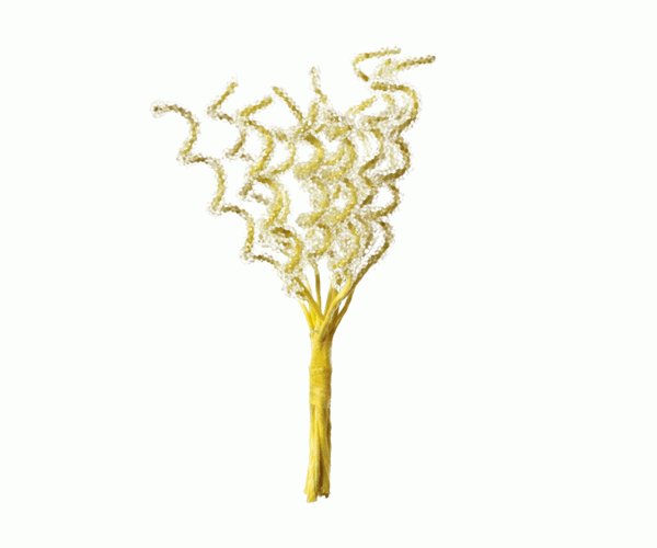 SET 12 RICCIOLI GIALLI H.80 MM