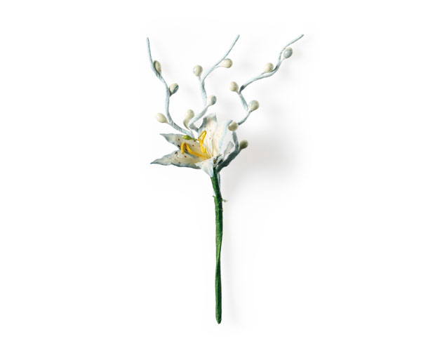 PICK C/GIGLIO+BACCHE AZZURRO H.130 MM