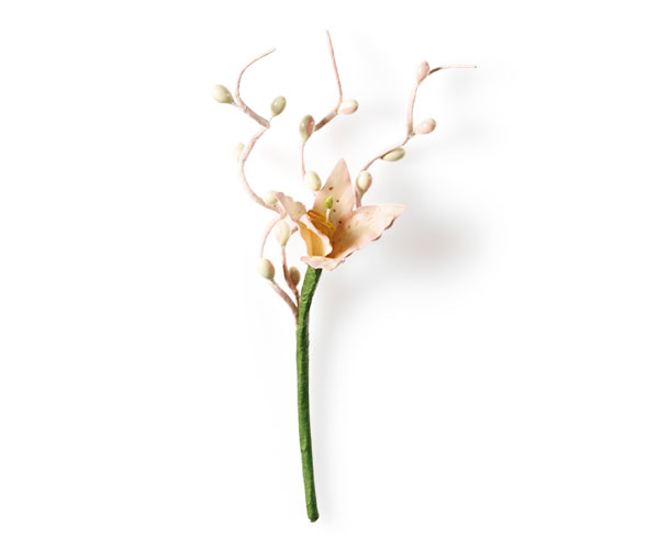 PICK C/GIGLIO+BACCHE ROSA H.130 MM